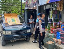 Polsek Kenduruan Polres Tuban Gelar Patroli Pertokoan, Situasi Aman dan Kondusif