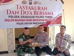 *Tasyakuran dan Doa Bersama Warnai Peringatan Hari Bhayangkara ke-80 di Polsek Grabagan*